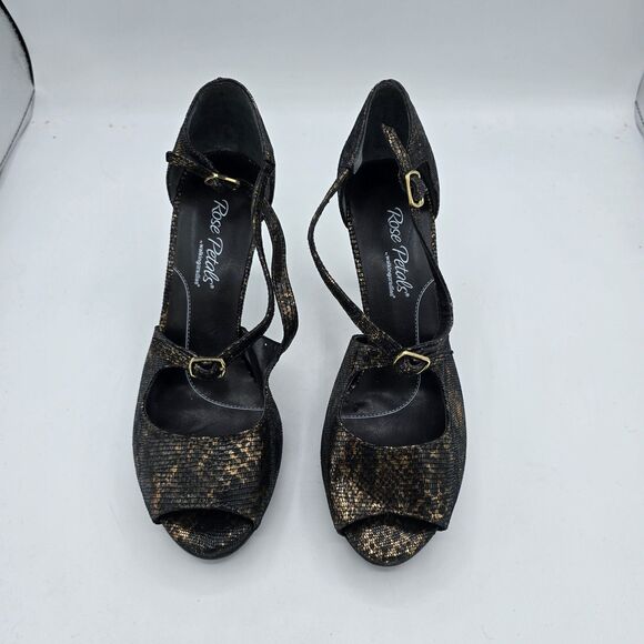 Walking Cradles Shoes - Rose Petals By Walking cradles Caliente Black Micro Sz 8.5